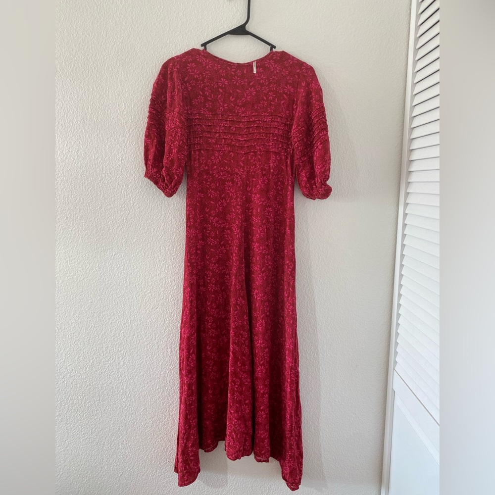 Red maxi dress